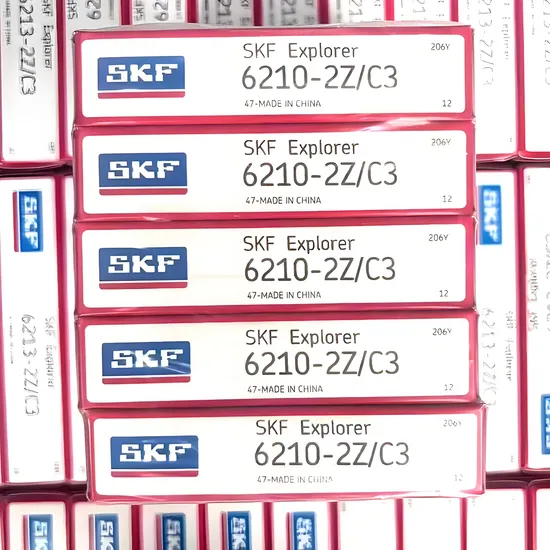 Deep Groove Ball Bearing SKF 6211-2Z/C3 55x100x21mm with Sheet Metal Cage for Industrial Use