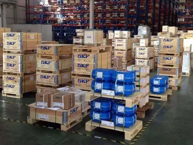 SKF bearing warehouse with extensive inventory